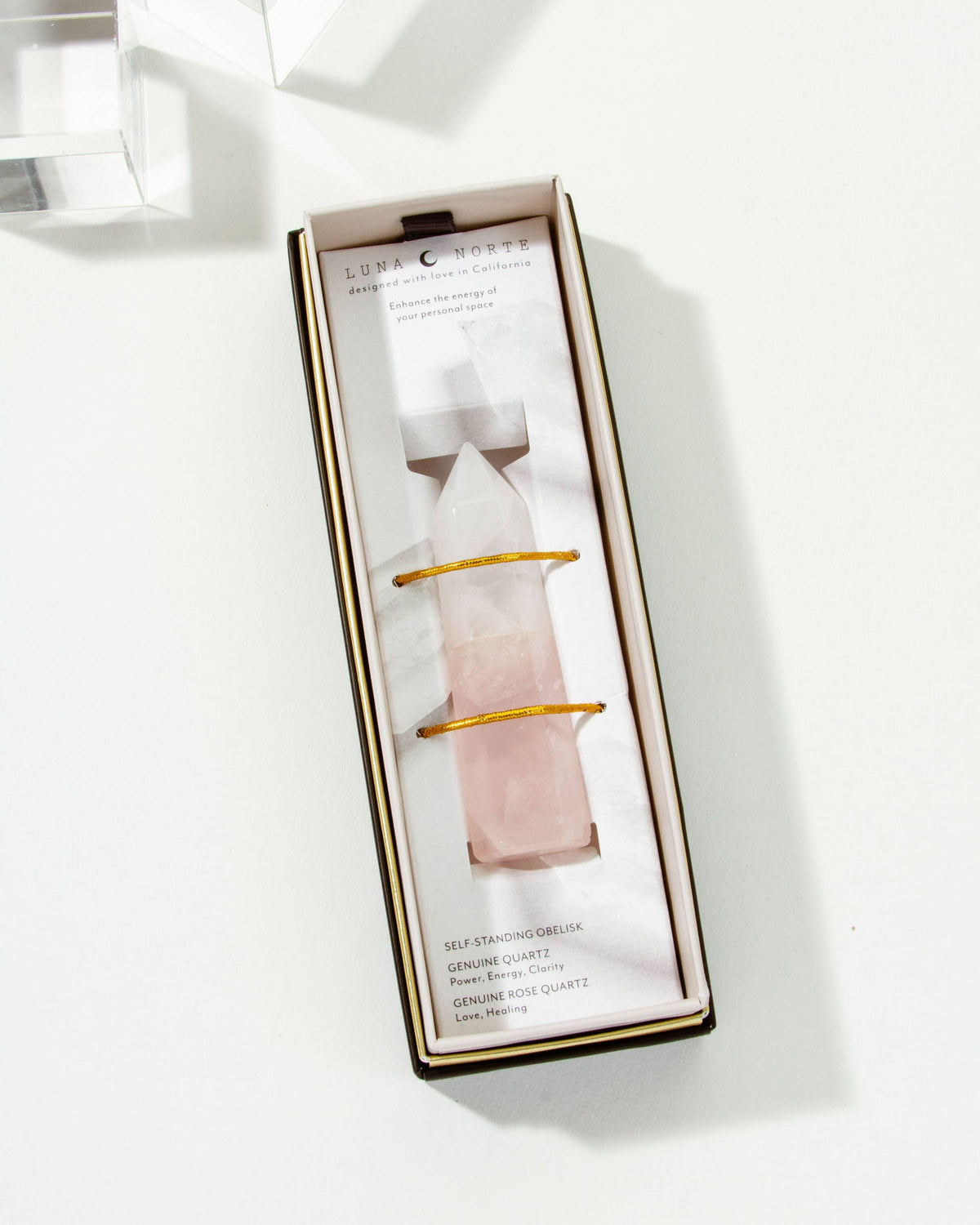 The Power Tower of Love Curio- Clear Quartz & Rose Quartz