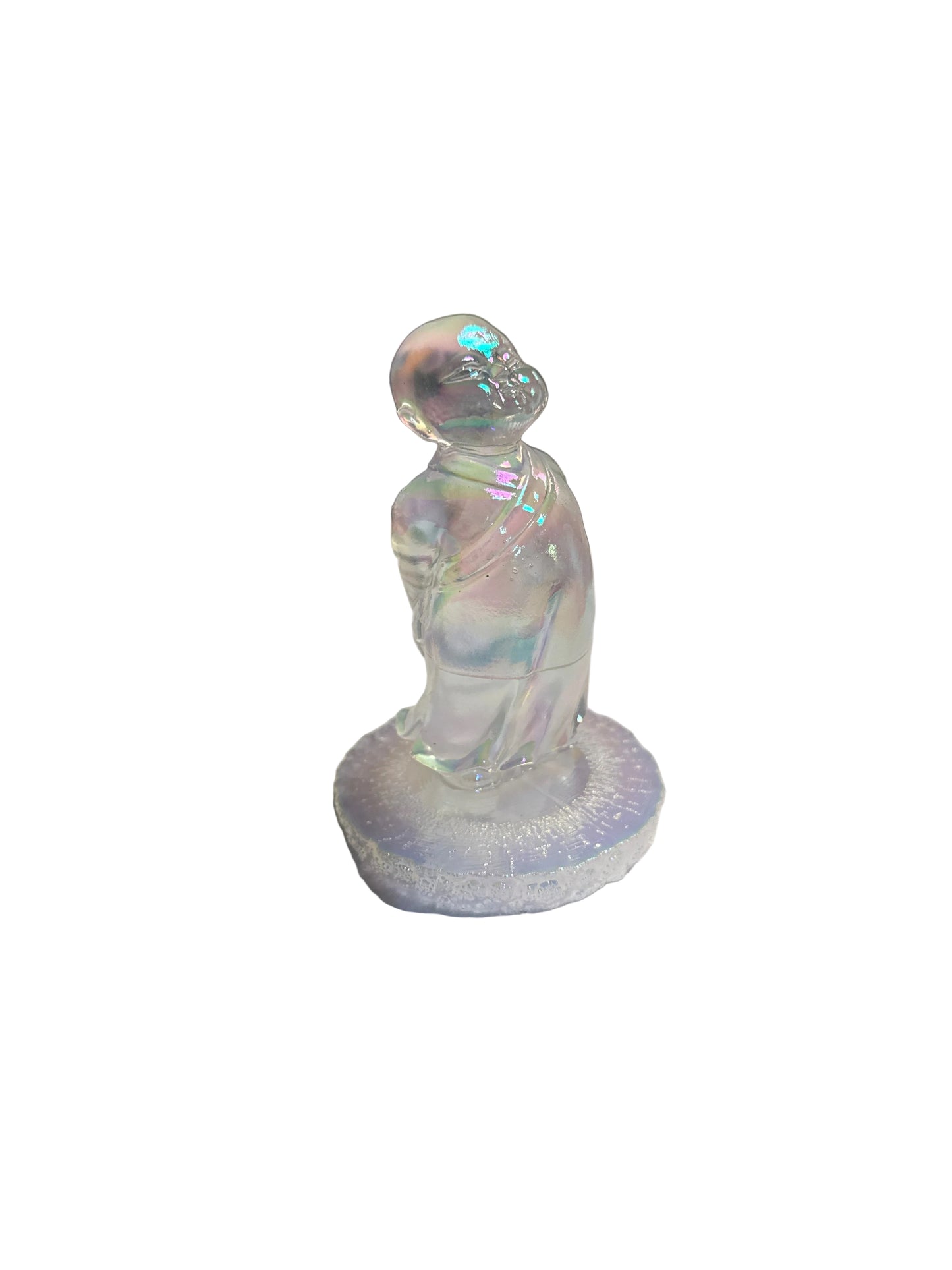 Buddha 4.5" Aqua Aura Quartz