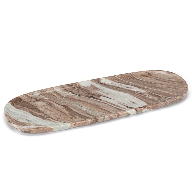 Brown Marble Oblong Tray
