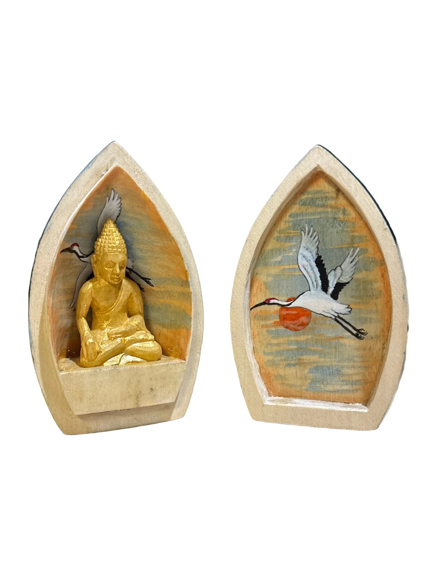 Painted Egg Wood Small