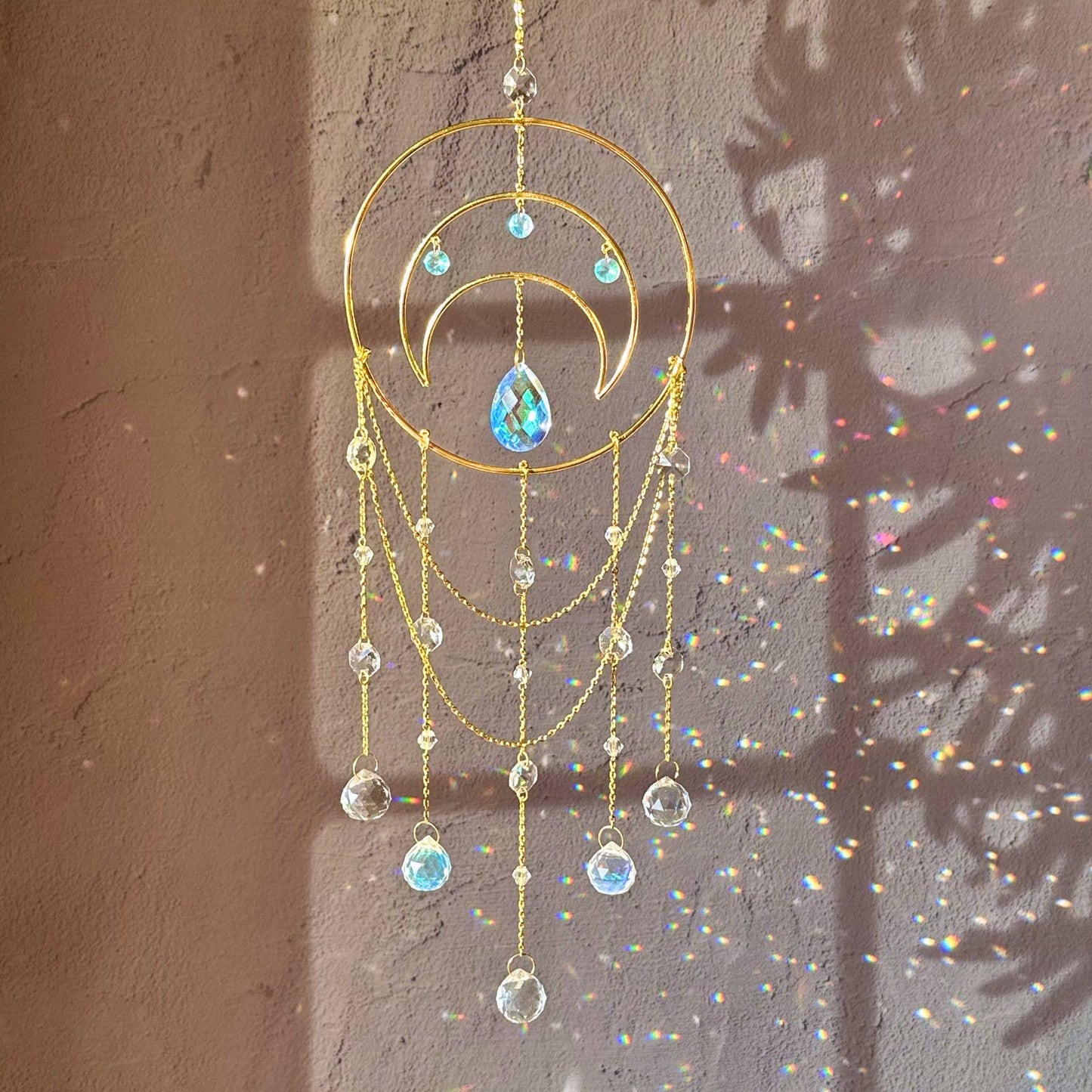 Celestial Suncatcher - Boho Rainbow Prism Decor