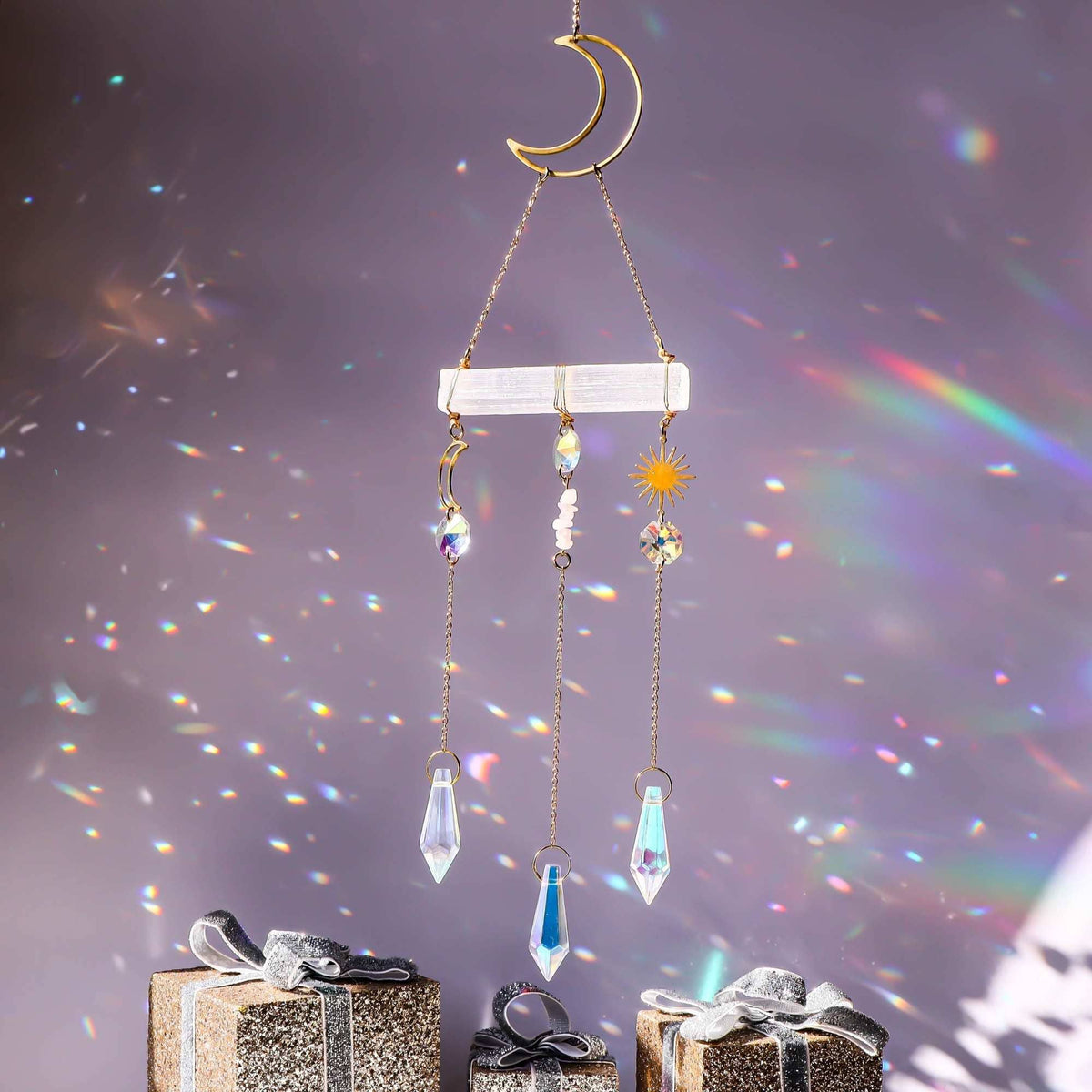 Selenite Suncatcher – Spiritual Crystal Decor