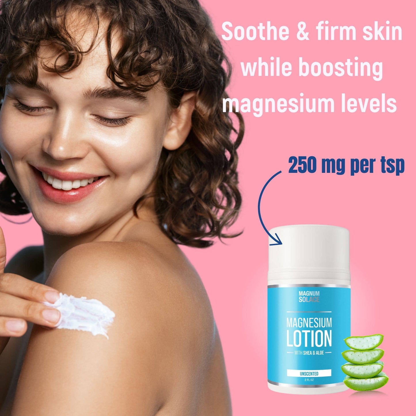2oz Magnesium Lotion - Restless Legs & Muscle Pain Relief : LAVENDER