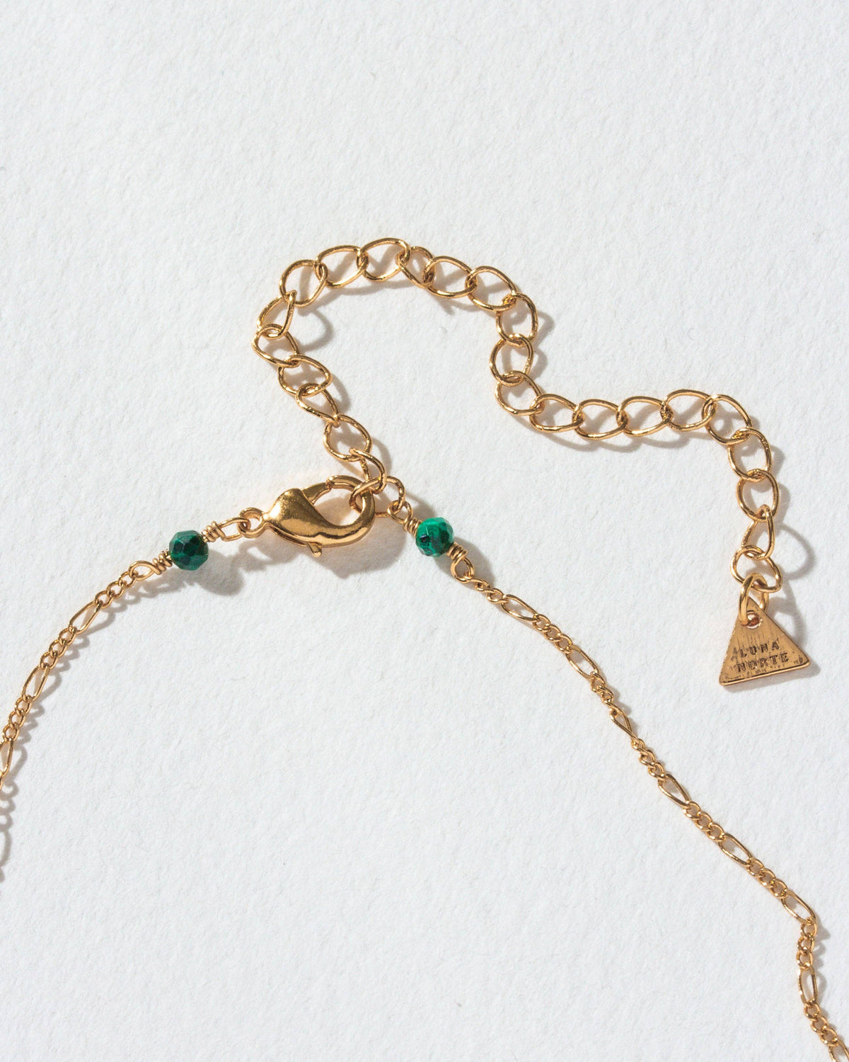 Bermuda Triangle Dainty Collar Necklace - Emerald
