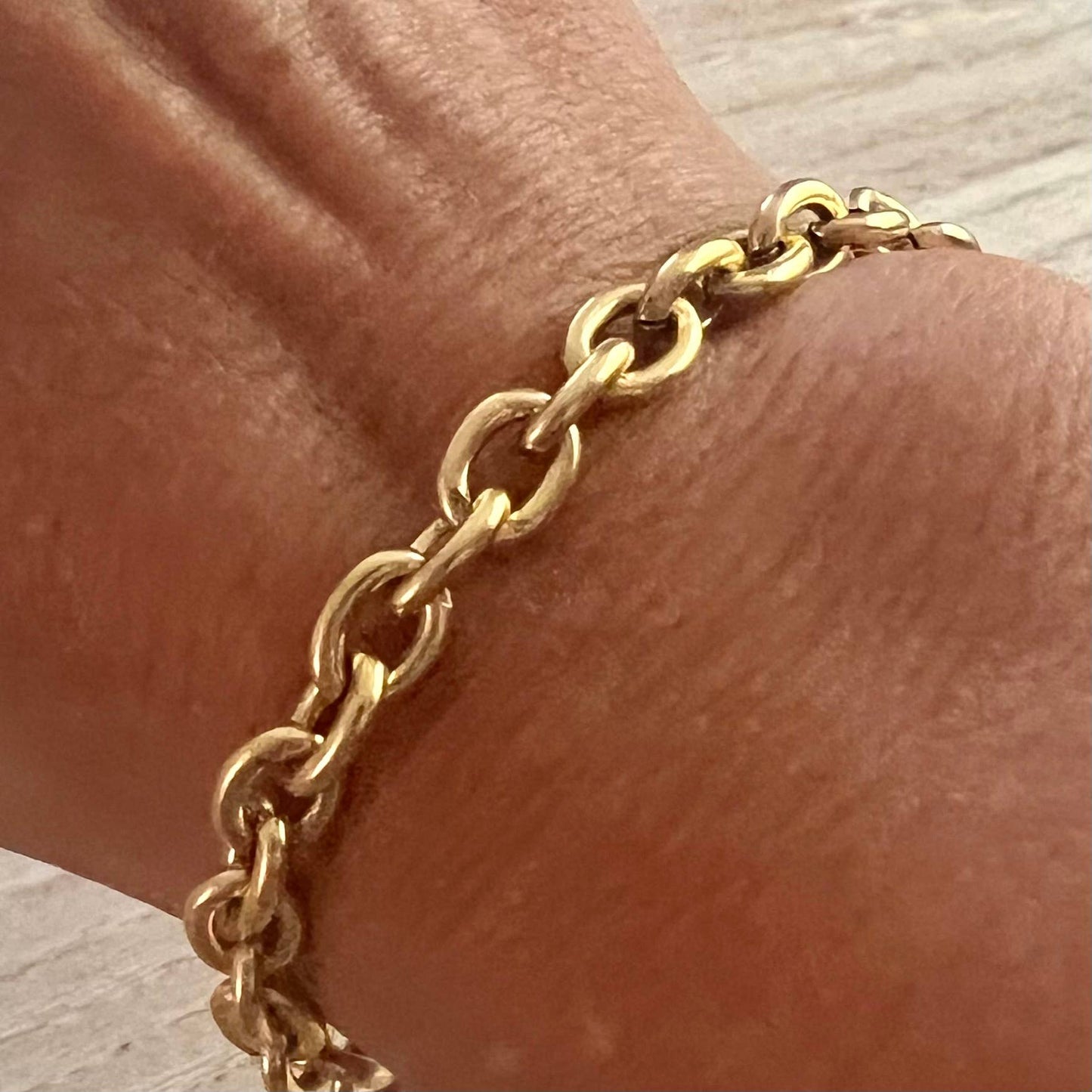 Champagne Thursdays gold traditional charm bracelet