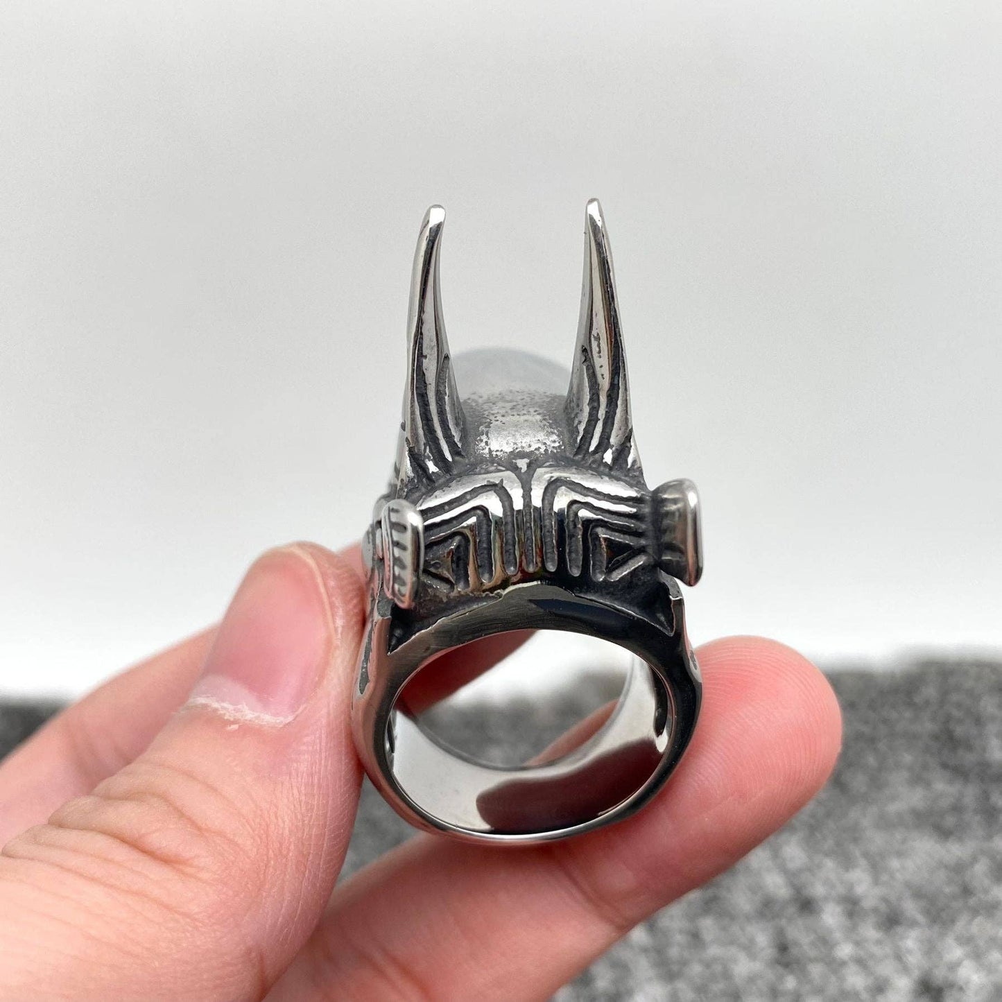 Egypt Ankh Anubis Stainless Steel Ring