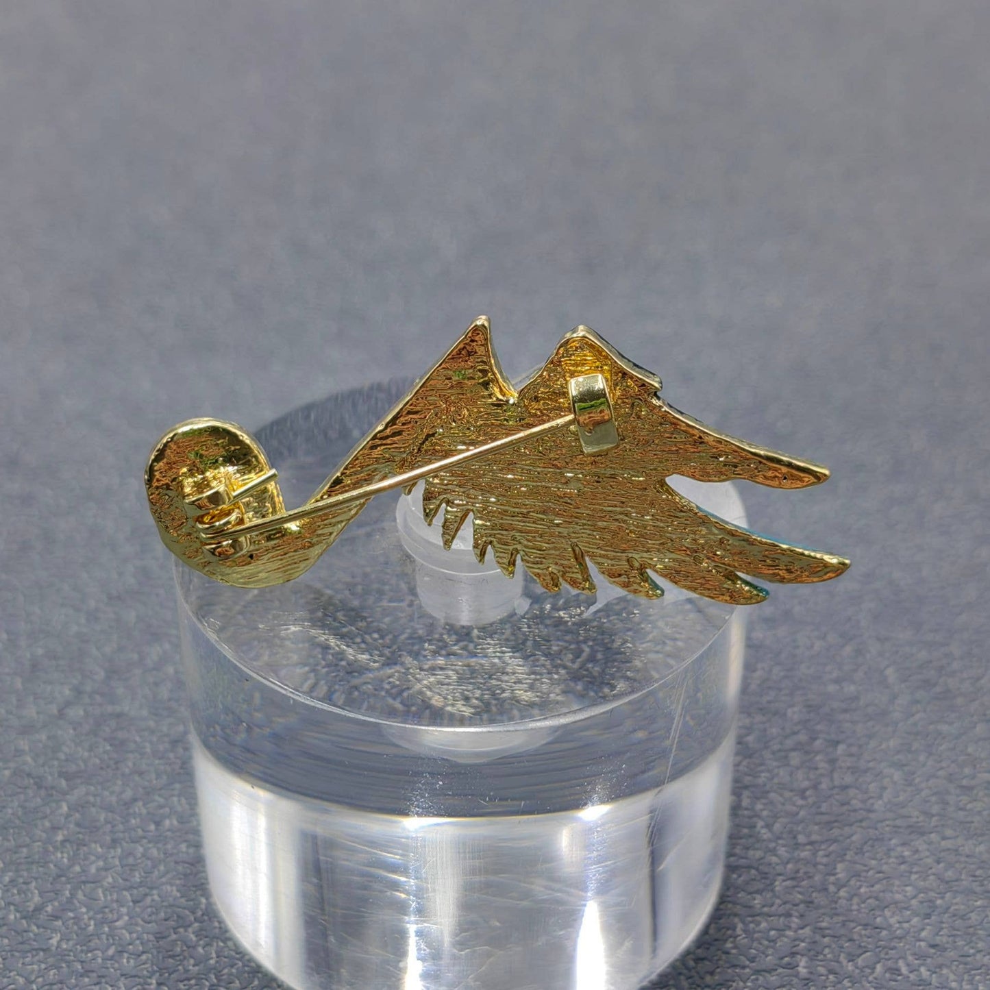 Enamel Wing Rhinestone Musical Note Brooch