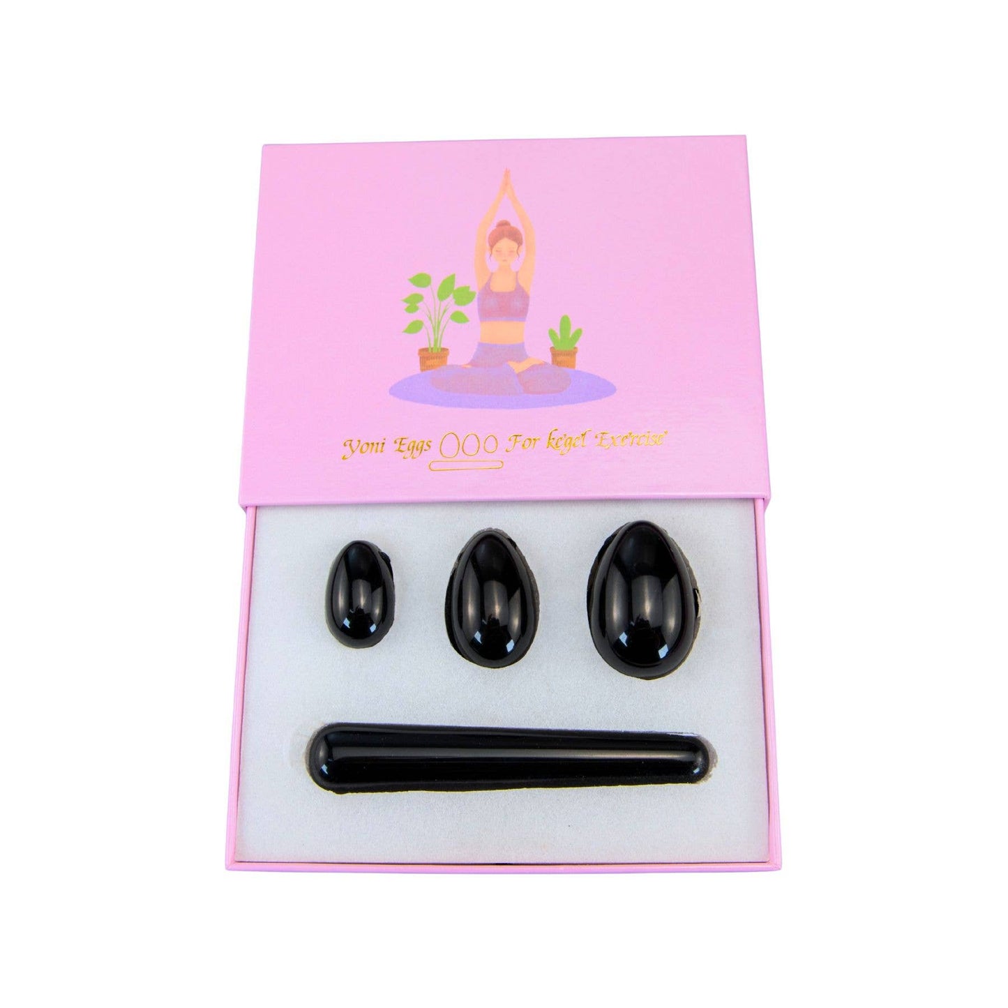 Yoni Eggs: Green Flower Jade / 3pc
