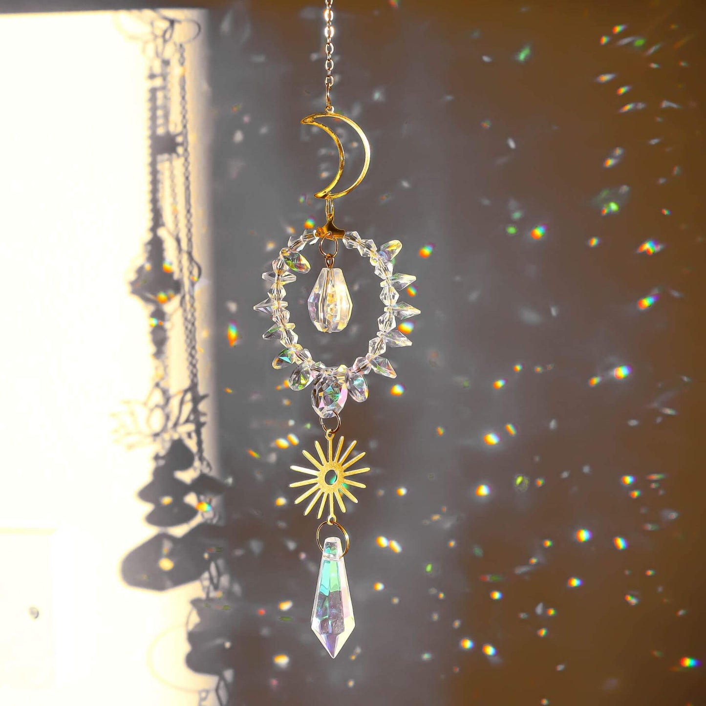 Fairy Lights Suncatcher – Whimsical Rainbow Prism Decor