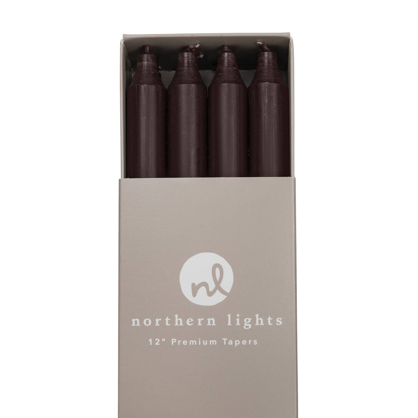 12" Taper Candles - 12pc Box: Pure White