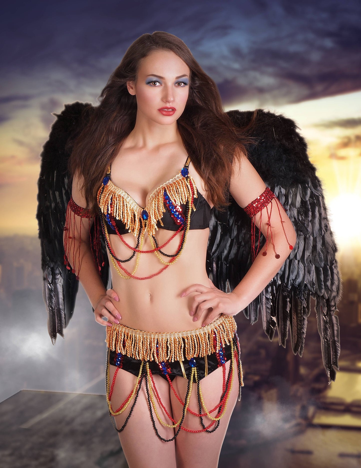Angel Wing - Adult 36in x 31in: White or Black