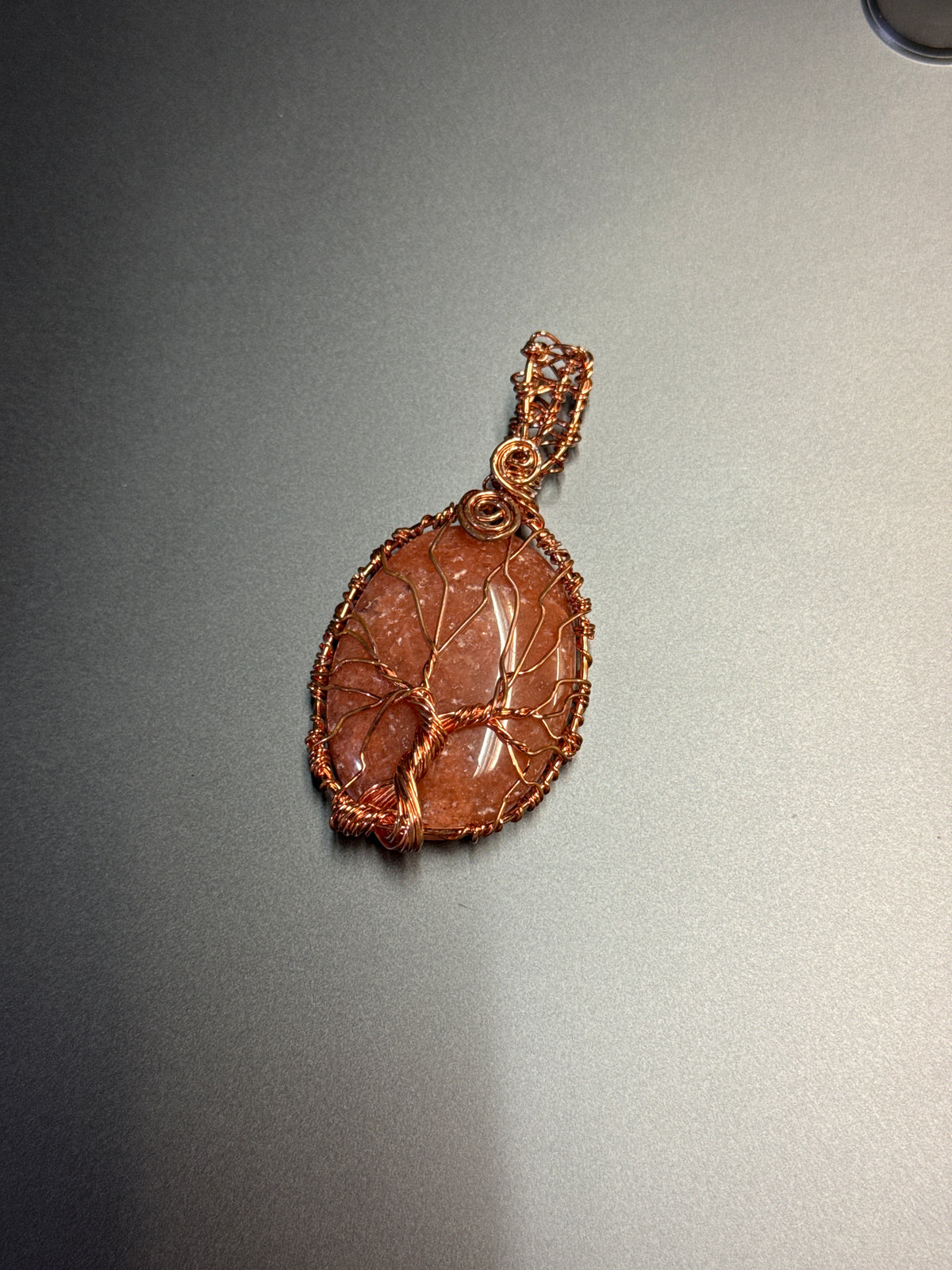 Copper Wire Wrapped Pendant