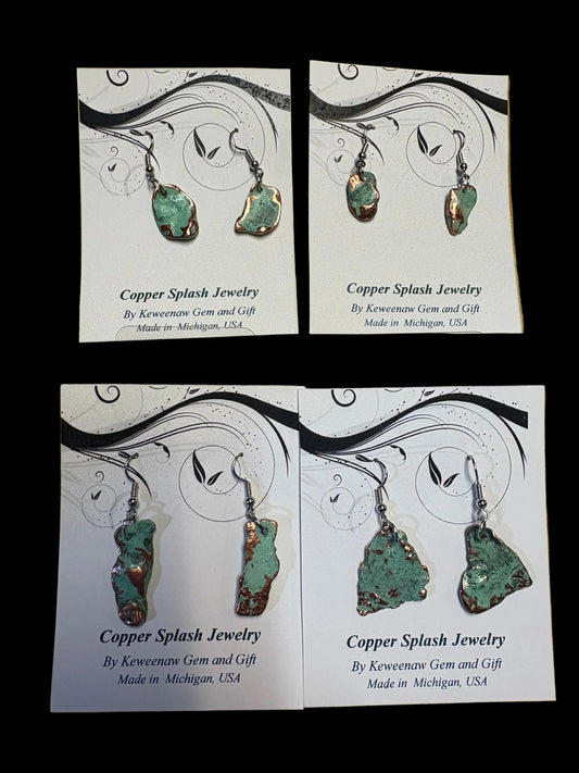 Splash Copper Earrings