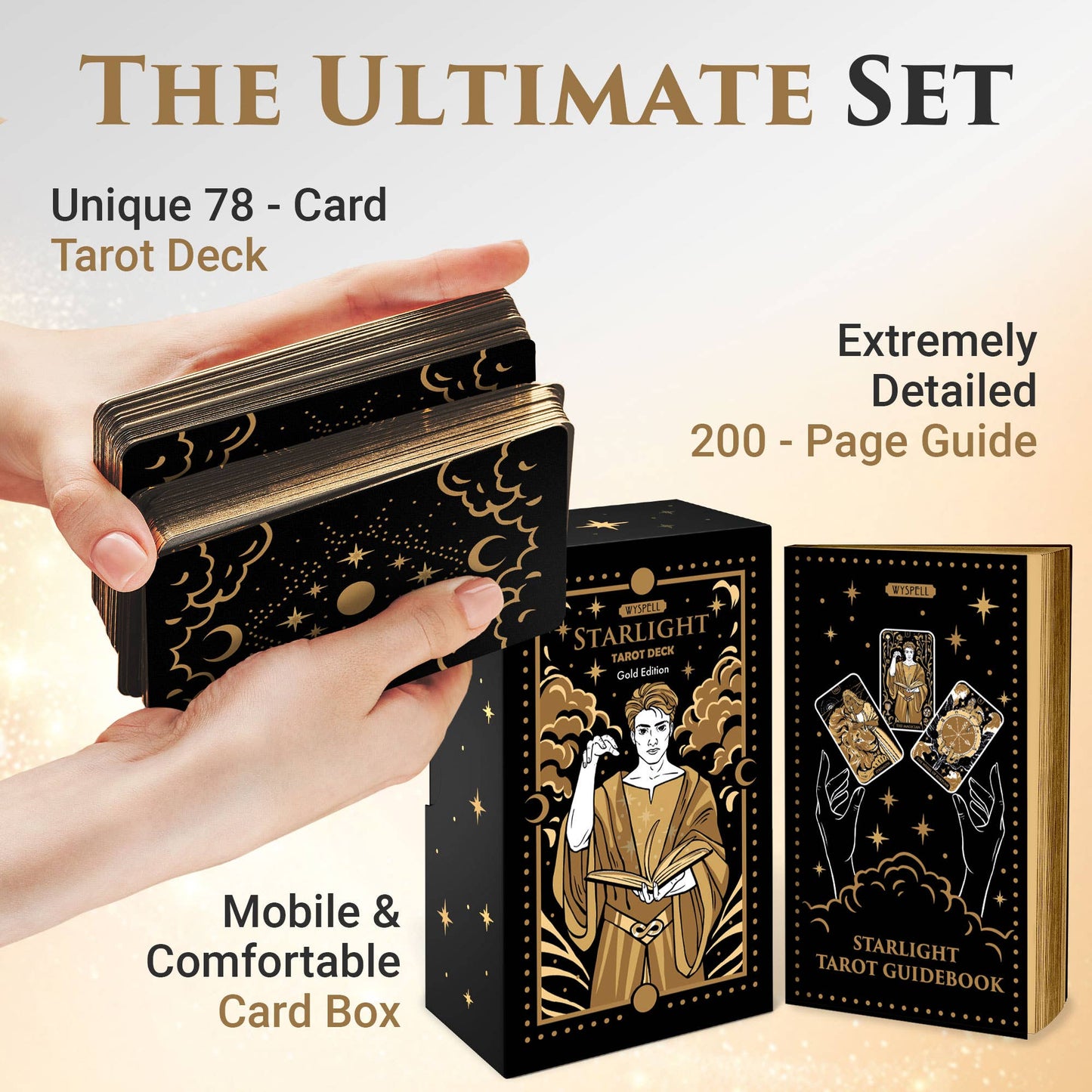 Starlight Tarot Cards - Gold Edition by Wyspell