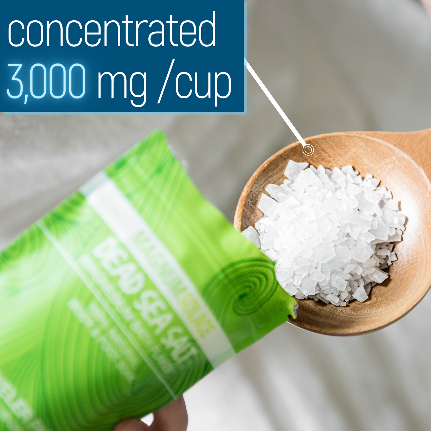 Magnesium Bath Flakes, Dead Sea Bath Salts, Bath Soak: 3LB