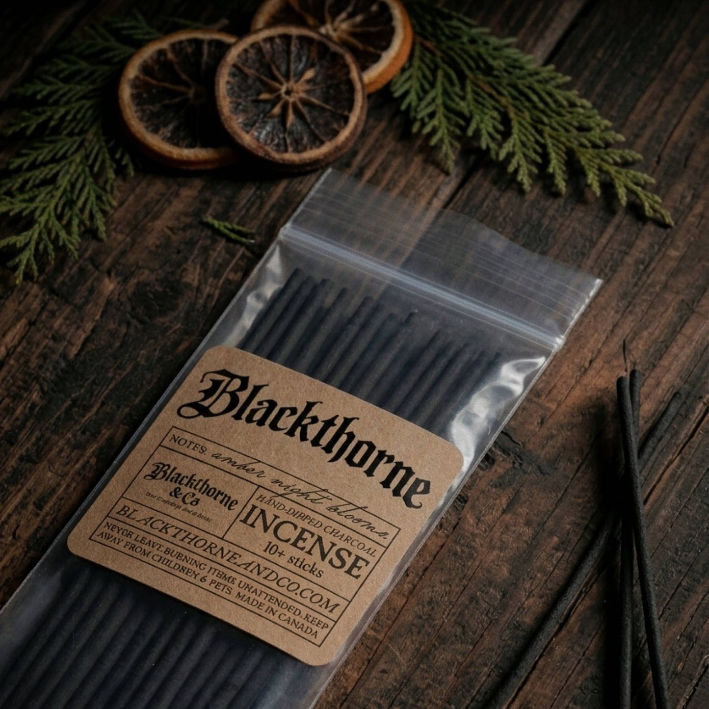 Blackthorne incense sticks |  vegan gothic ritual incense