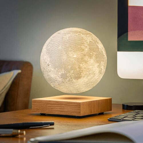 Levitating Moon Lamp: Light Brown