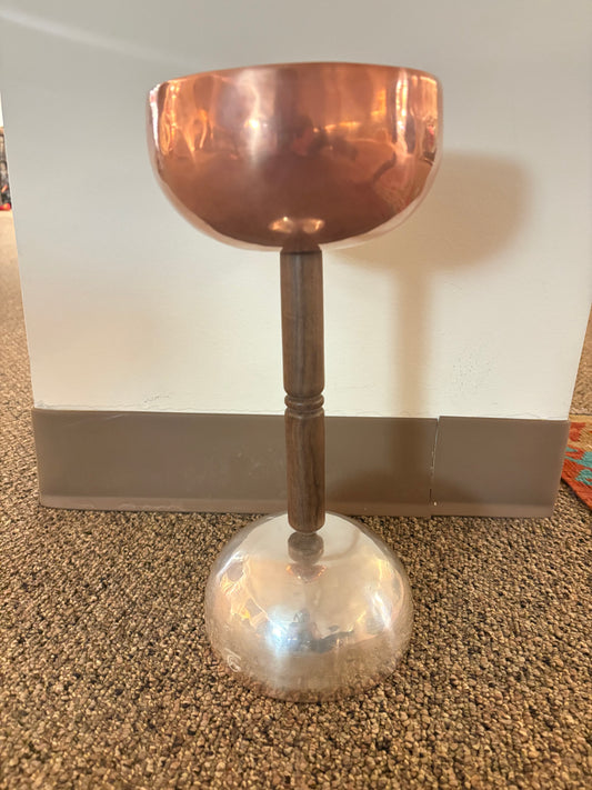 Damaru Himalayan Handmade Singing Bowl with Copper and/or Silver