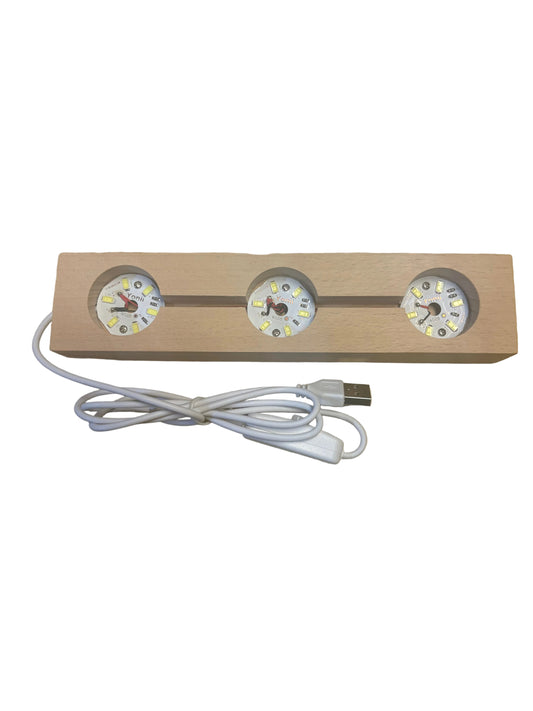 Wood Light Base 3 Hole