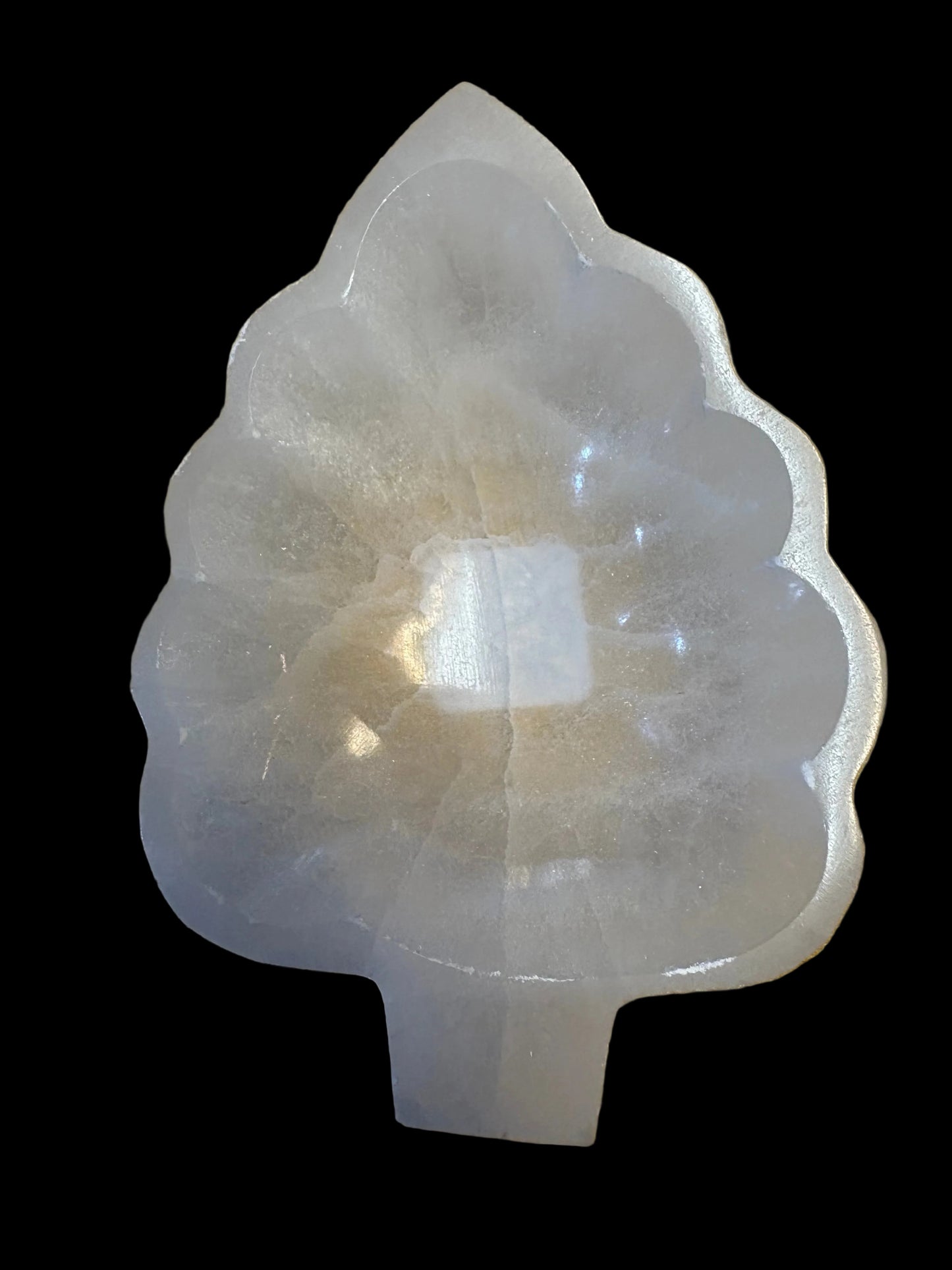 Selenite Leaf Bowl