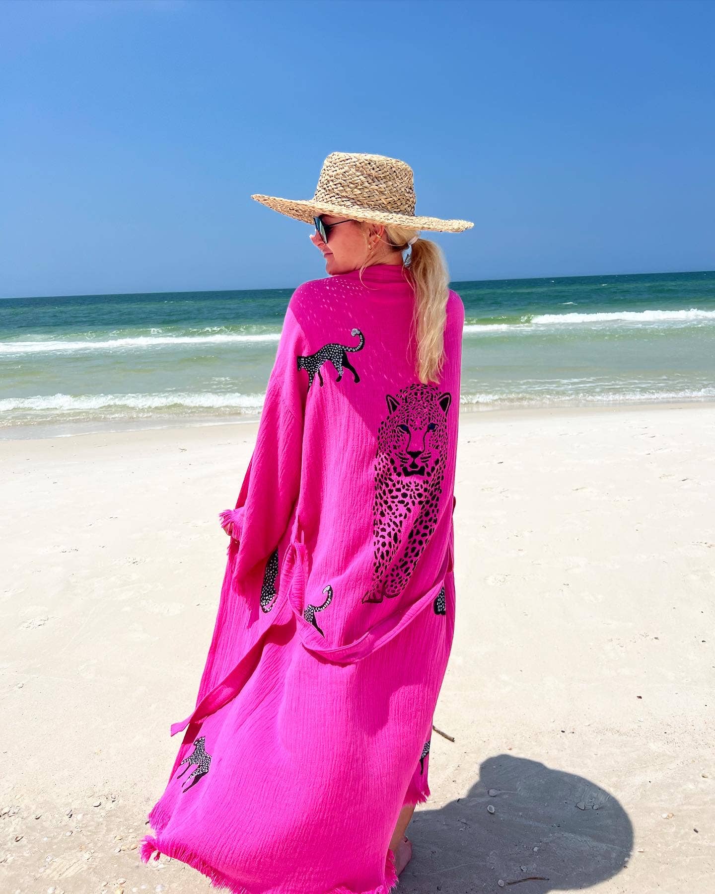 Pink Leopard Robe