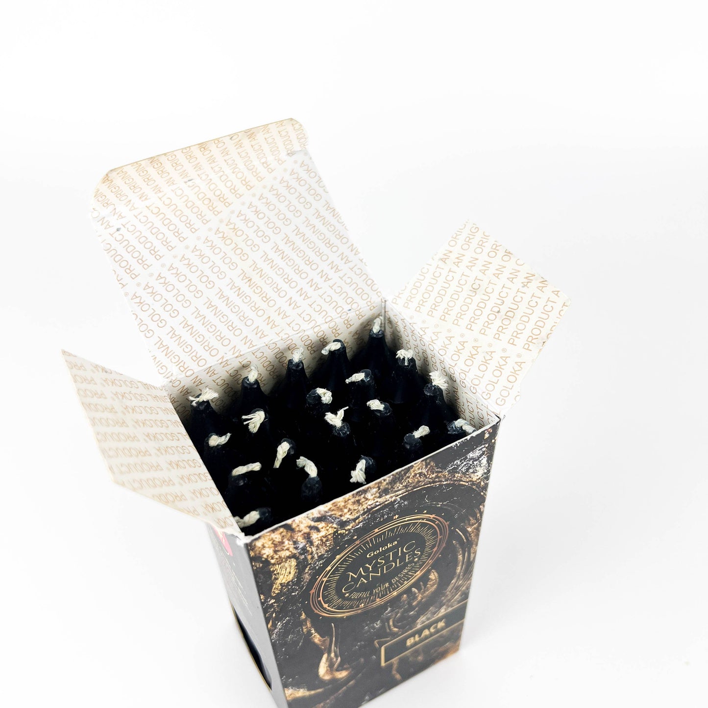 Goloka Black Mini Ritual Candle (Pack Of 20) - 0.5"X5"