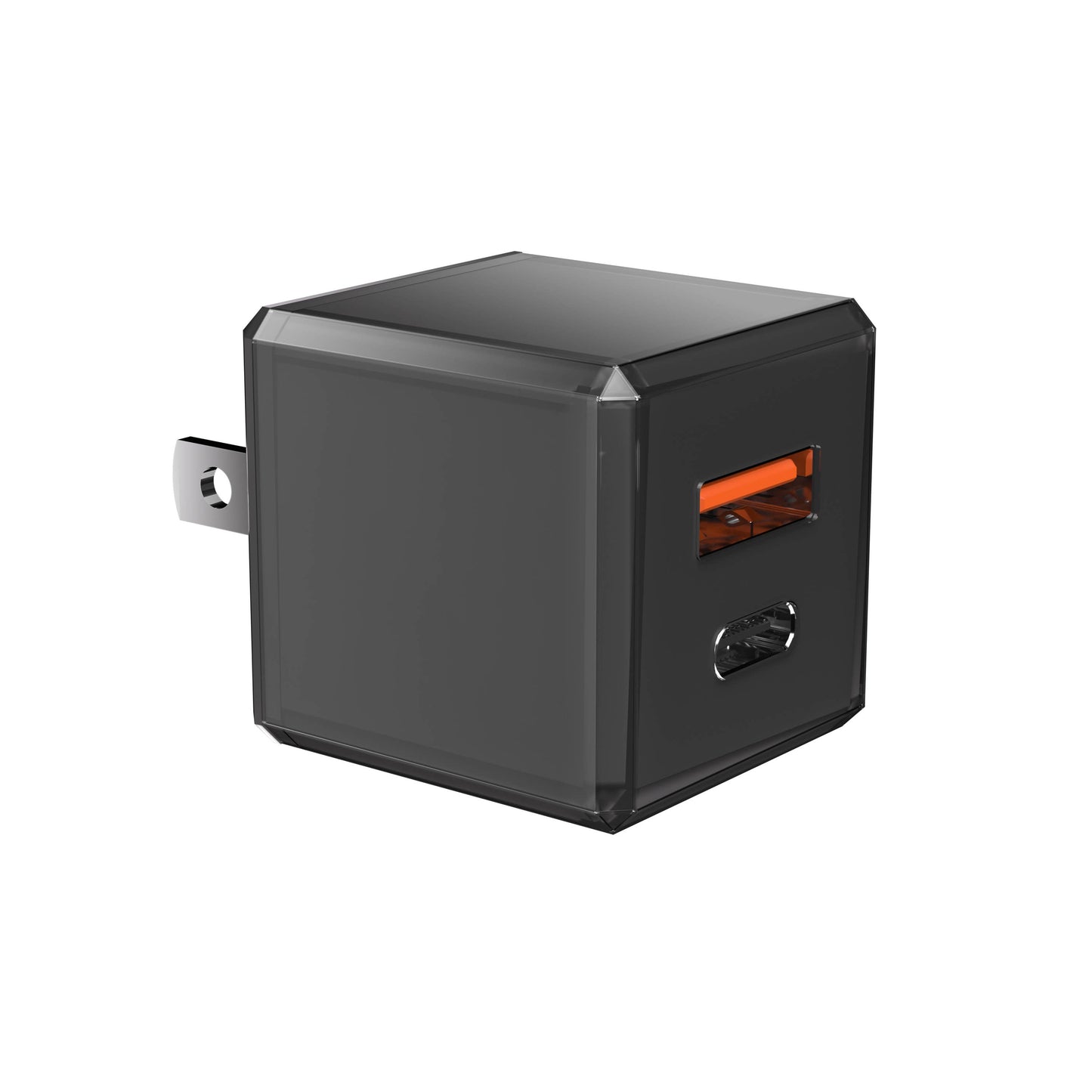 Rapid Wall Charger USB 20W Cubic Design - Retail Pack: Black