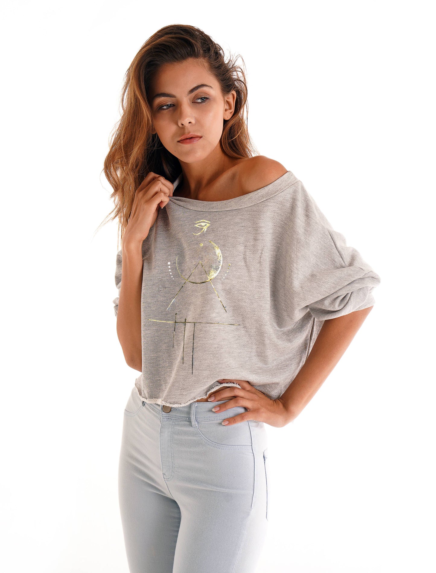 Omni Crop Sweatshirt (Heather Gry)