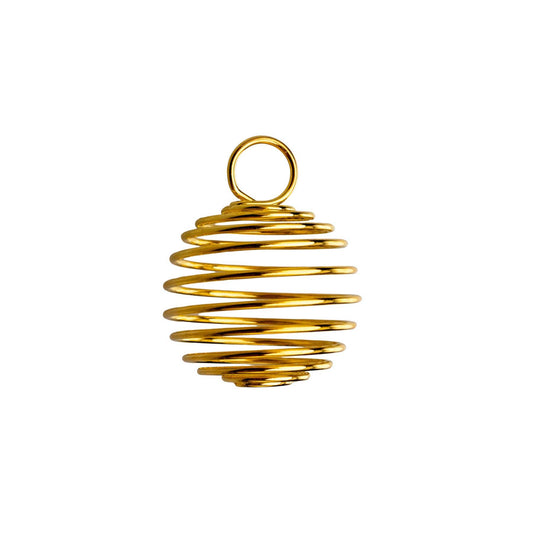 Crystal Spiral Cage Holder Gold or Silver