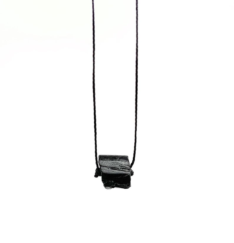 Raw Black Tourmaline Necklace
