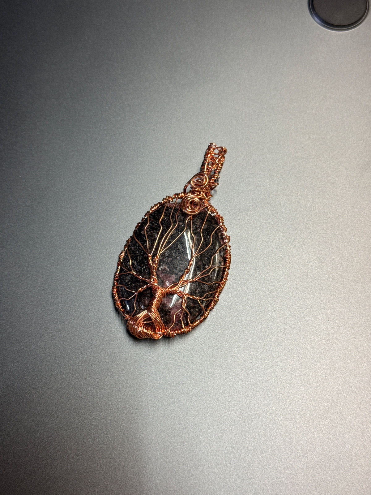Copper Wire Wrapped Pendant