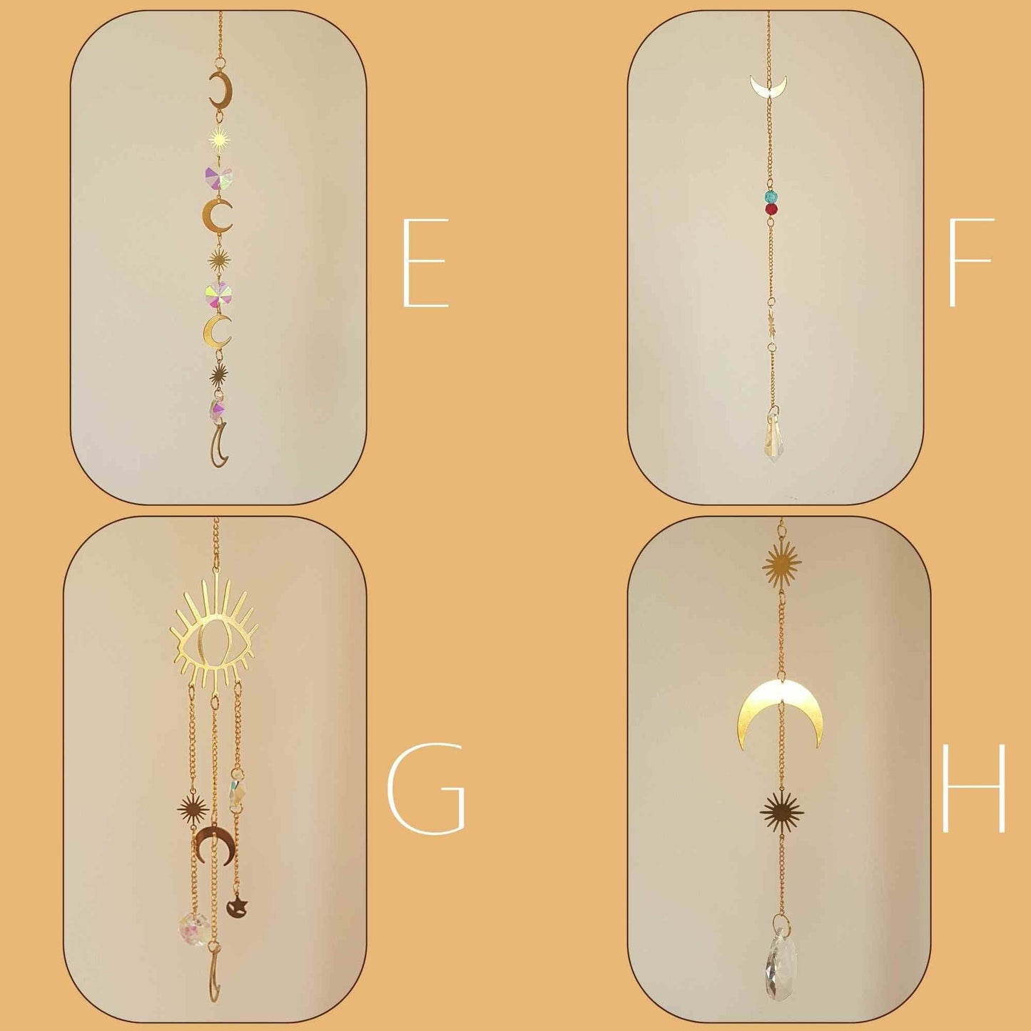 Prism Celestial Suncatcher - Boho Window Decor