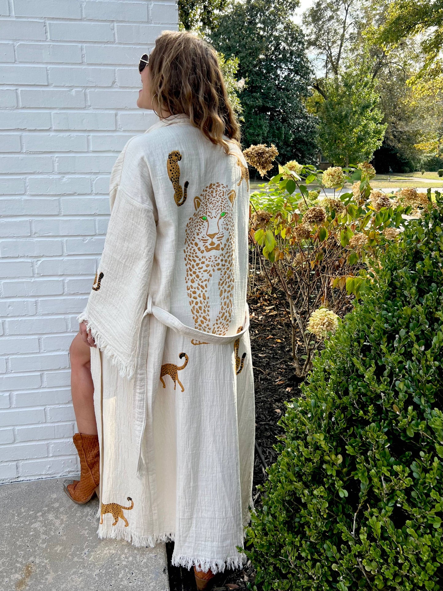 Tan Leopard Robe
