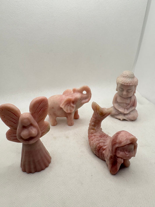 Pink Opal Carvings