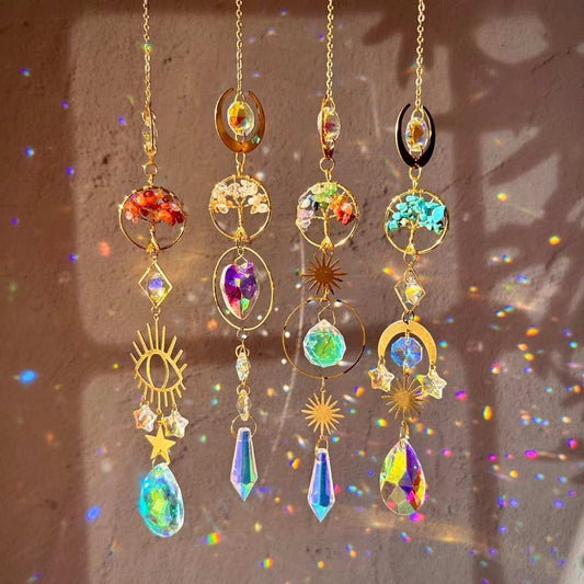 Tree of Life Suncatchers – Spiritual Chakra Crystal Decor