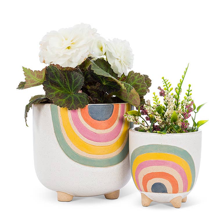 Rainbow Planter with Legs 5" H