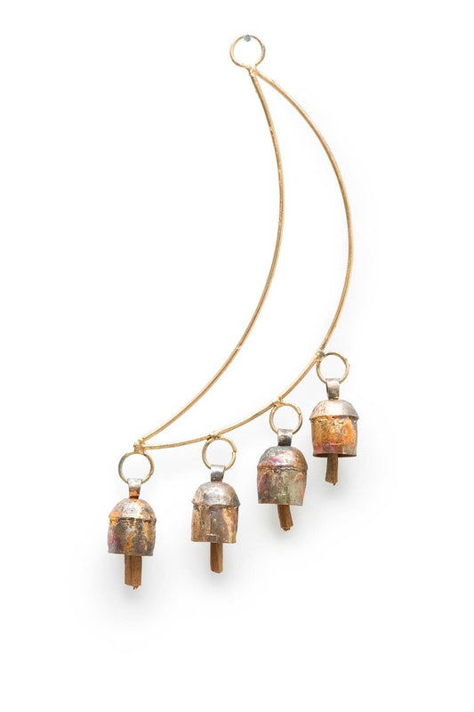 Moon Chime, Bronze Hand-tuned Garden Wind Chime, India