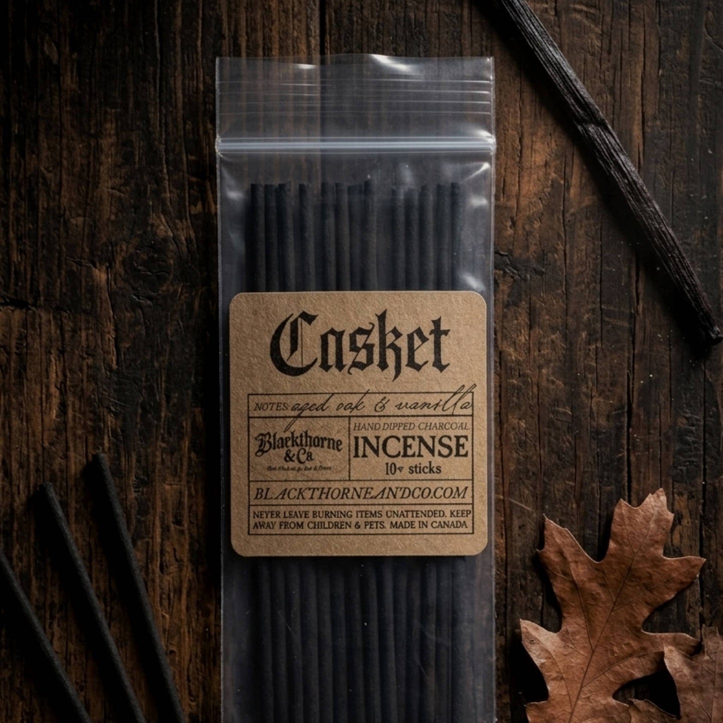 Casket incense sticks |  vegan gothic ritual incense