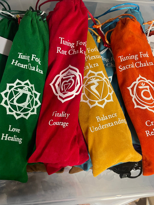 Tuning Forks Chakra Colored Weighted
