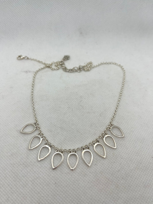 Open Lotus Leaf Drops Necklace