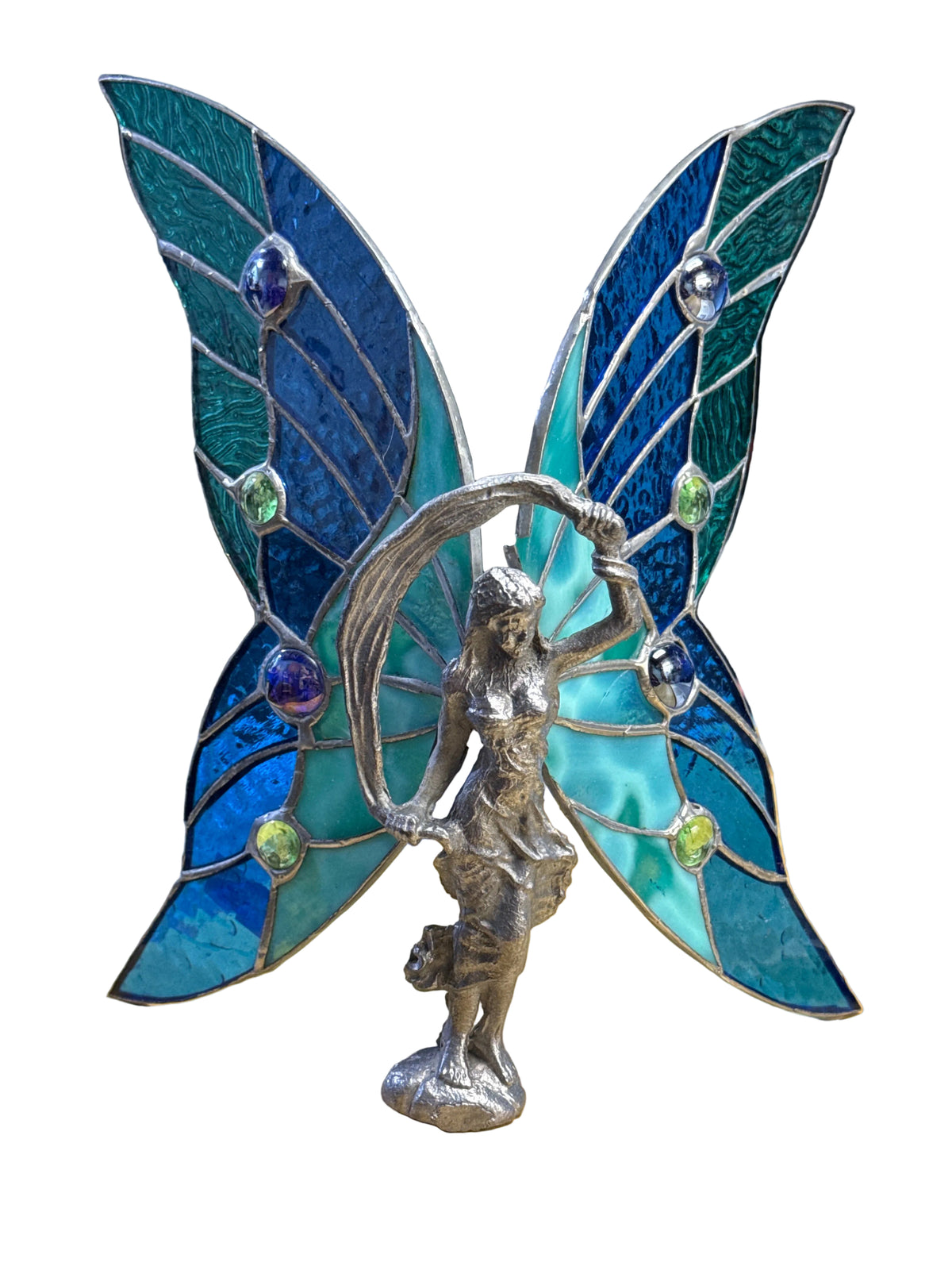 Aqua Stained Glass Fairy