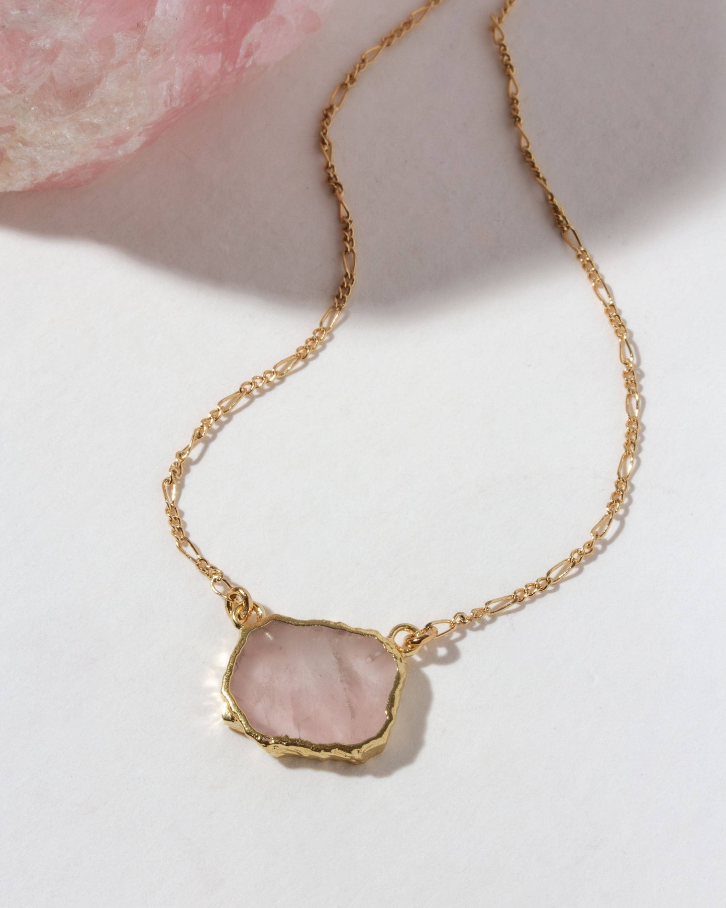 Wild & Grounded Necklace- Rose Quartz