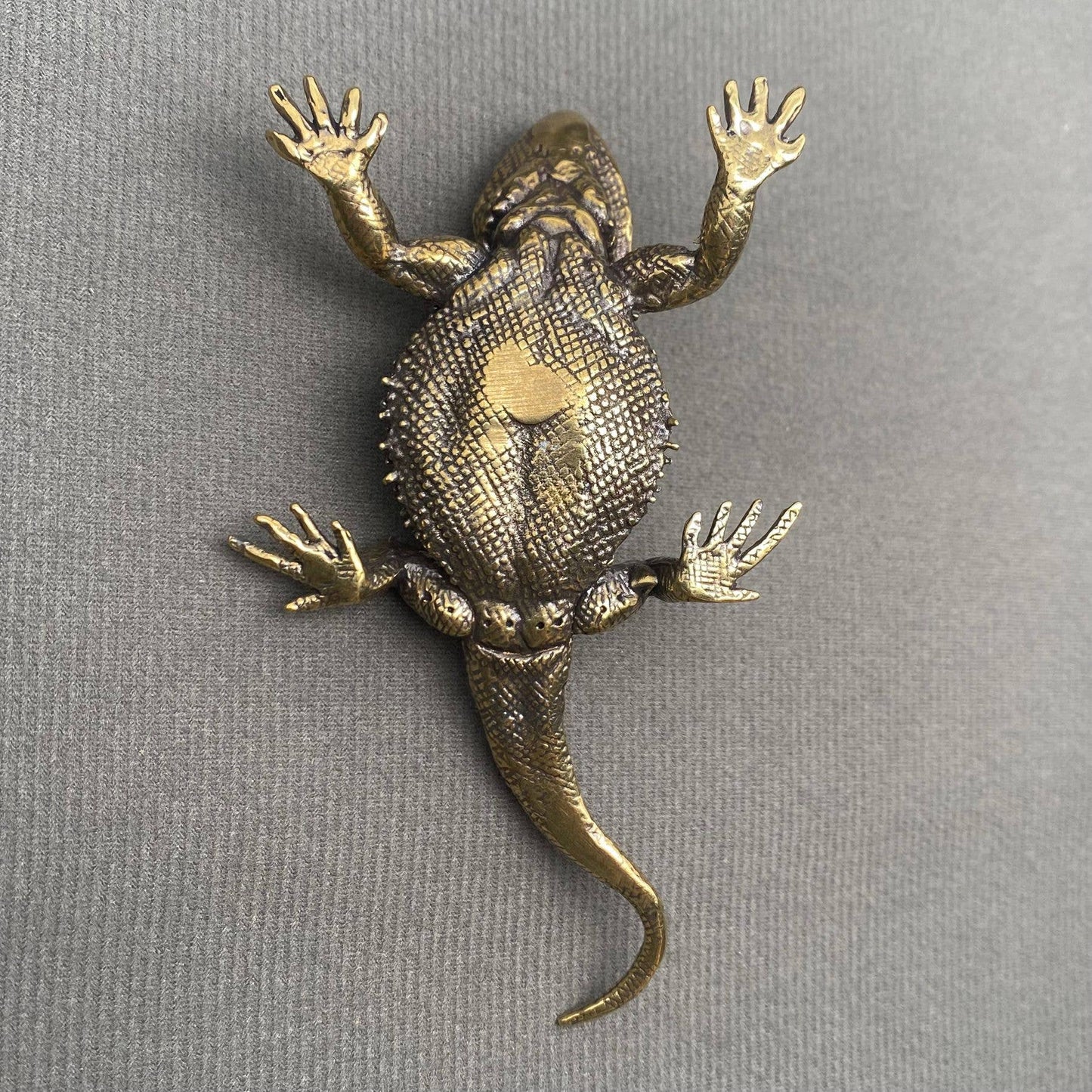 Brass Big Size Lizard Crafts Desktop Ornaments Decoration