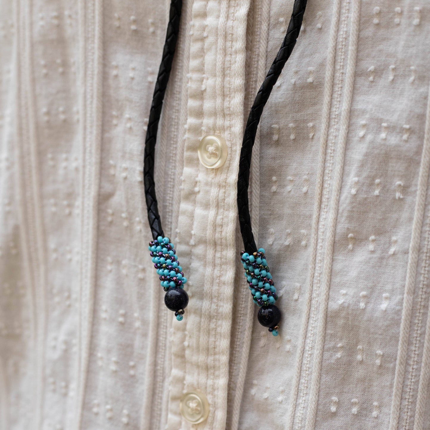 Lonestar – Native Bolo Tie with Purple Stone & Turquoise