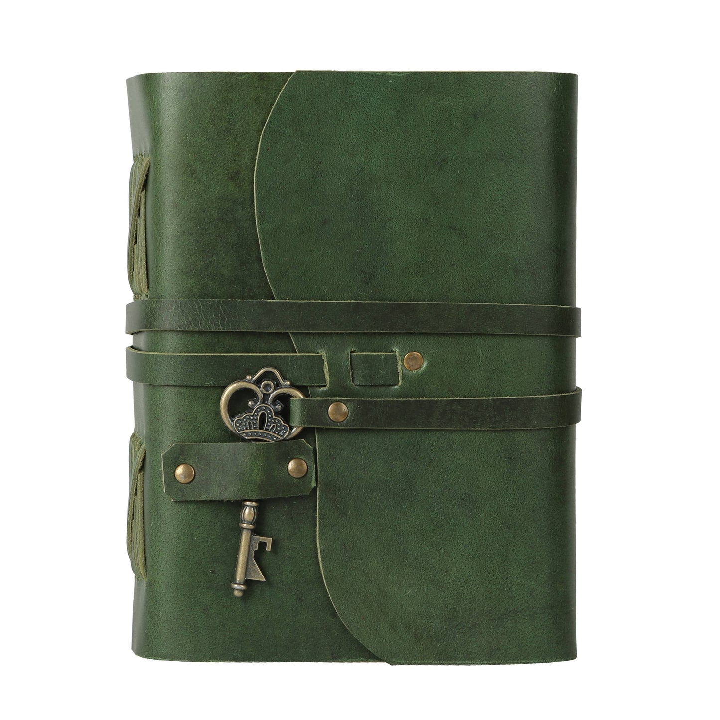 Tuzech Handmade Vintage Genuine  Leather Belt and Key Diary