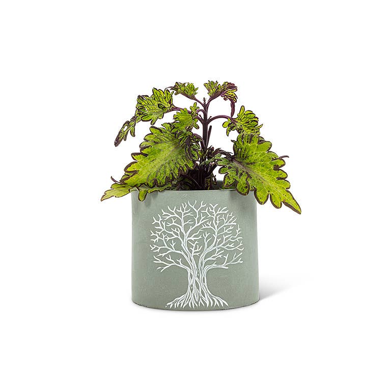 Tree of Life Planter - Folk-Art Style Graphic