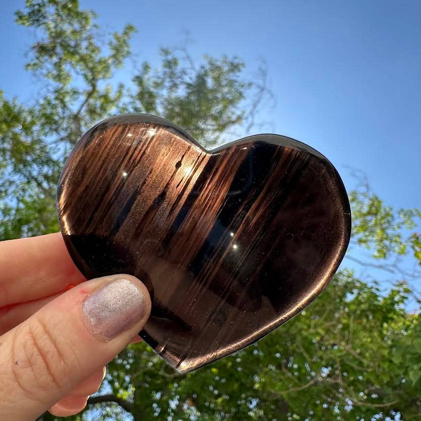 Midnight Lace Obsidian Heart