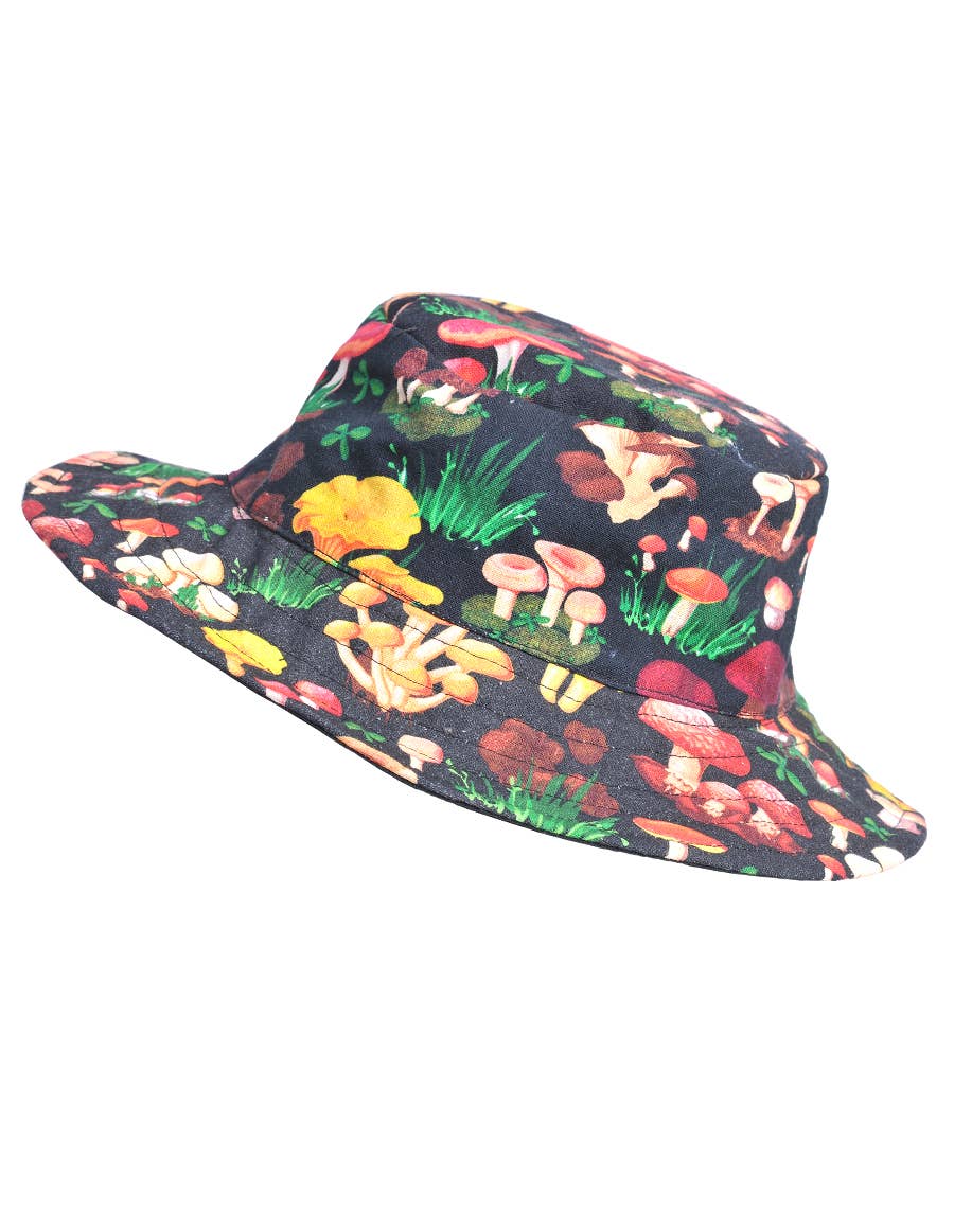 Hippie Boho Cotton Bohemian Mushroom Unisex Bucket Hat