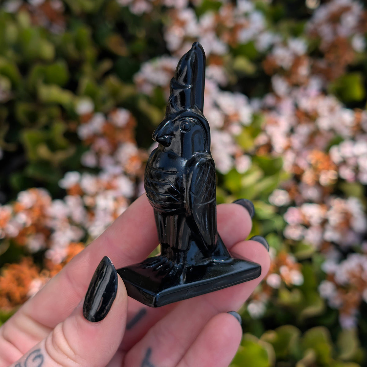 Obsidian Horus Carving