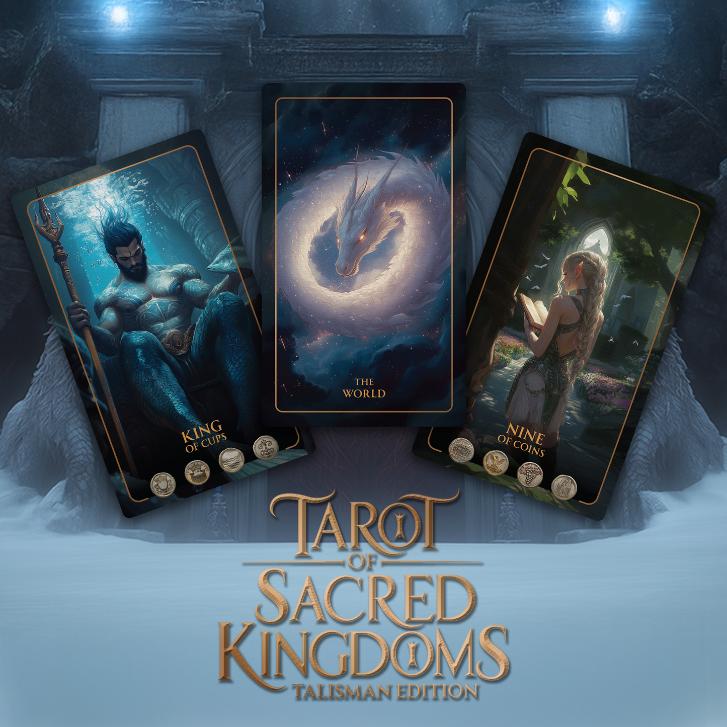 TALISMAN Edition of Tarot of Sacred Kingdoms Deck & Guidebook